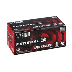 Federal, American Eagle, 5.7x28mm, 40 GR, TMJ, 50 BX