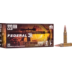 Federal Fusion, 223REM, 62 Grain, Soft Point, 20 BX