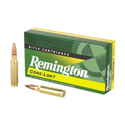 Remington, Core Lokt, 308 Winchester, 180 GR, Pointed Soft Point, 20 BX