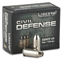 Liberty Ammunition 45 ACP +P Civil Defense 20 Bx