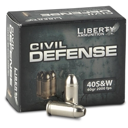 Liberty Ammunition 40 S&W Civil Defense 20 Bx