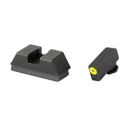 AmeriGlo, Optic Compatible Sets for Glock, For Glock 43X/48 MOS, Green Tritium with LumiGreen Outline, Black Rear, .220" Front and .295" Rear