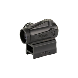 Sig Sauer, ROMEO MSR, Gen II, Green Dot Sight, 1X20mm, 2 MOA Dot, Black, Includes See-Through Riser Mount