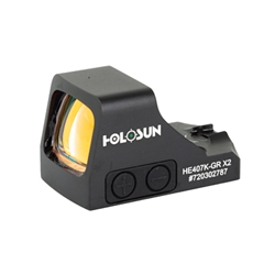 Holosun Technologies 407K-X2 Green Dot 6 MOA Dot Black Side Battery