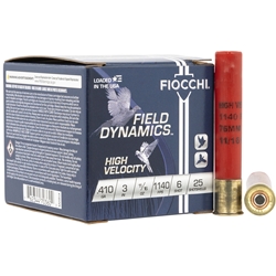 Fiocchi, Field Dynamics High Velocity, 410 Gauge, 3" 11/16oz,  6 Shot, 25 Bx