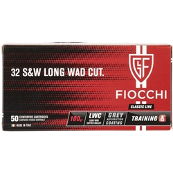 Fiocchi, Cowboy Action, 32 S&W Long, 100 GR, Lead Wadcutter, 50 BX