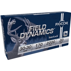 Fiocchi, Field Dynamics InterLock, 30-30 Win, 170 GR, Flat Soft Point, 20 BX