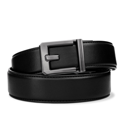 Kore Essentials, Black Leather Gun Belt, 1.5", X3 Buckle (Nickel Free)