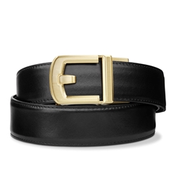 Kore Essentails, Black Leather Gun Belt, 1.5", X8 Brass Buckle