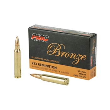 PMC Ammunition, Bronze, 223REM, 55 GR, FMJ, 20 BX