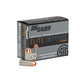 Sig Sauer Elite Performance V-Crown 9mm 115 gr JHP 20 Bx