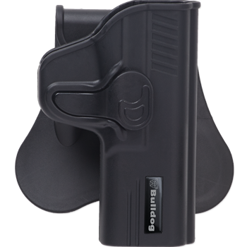 Bulldog Rapid Release OWB RH Black Paddle Holster Fits Glock 17