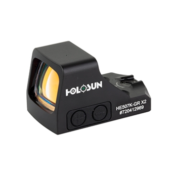 Holosun Technologies 507K-X2 Green Dot 32 MOA Ring & 2 MOA Dot Black