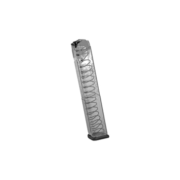 ETS, Magazine, 40S&W, 10 Rounds, Fits Glock 22/23/27, All Generations, Polymer, Clear