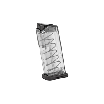 ETS, Magazine, 9MM, 7 Rounds, Fits Glock 43, All Generations, Polymer, Clear