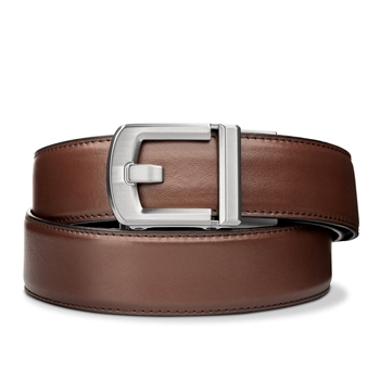 Kore Essentials, Brown Leather Gun Belt, 1.5", X8 Nickel Buckle