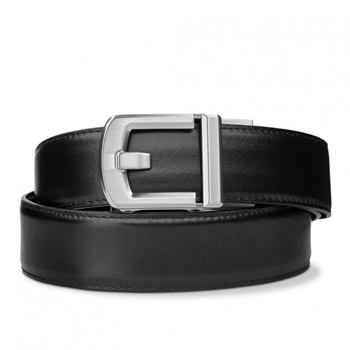 Kore Essentials, Black Leather Gun Belt, 1.5", X8 Nickel Buckle