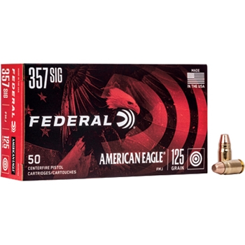 Federal, American Eagle, 357SIG, 125 Grain, FMJ, 50 BX