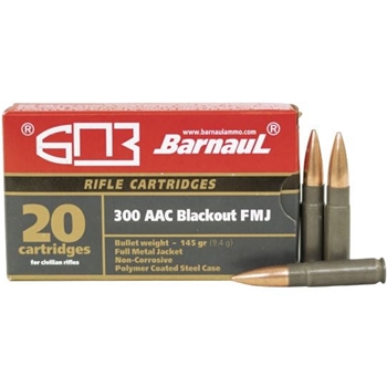 Barnaul Barnaul .300 AAC Blackout, FMJ 145Gr, 20 BX