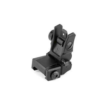 Leapers, Inc. - UTG, Sight, Flip-Up Rear Sight, Low Profile, Fits Picatinny, with Dual Aiming Aperture, Black Finish