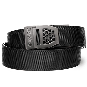 Kore Essentials, Black Tactical Nylon Gun Belt, 1.5", X6 Gunmetal Buckle