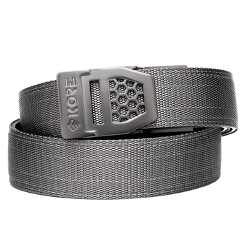 Kore Essentials, Gray Tactical Nylon Gun Belt, 1.5", X6 Gunmetal Buckle